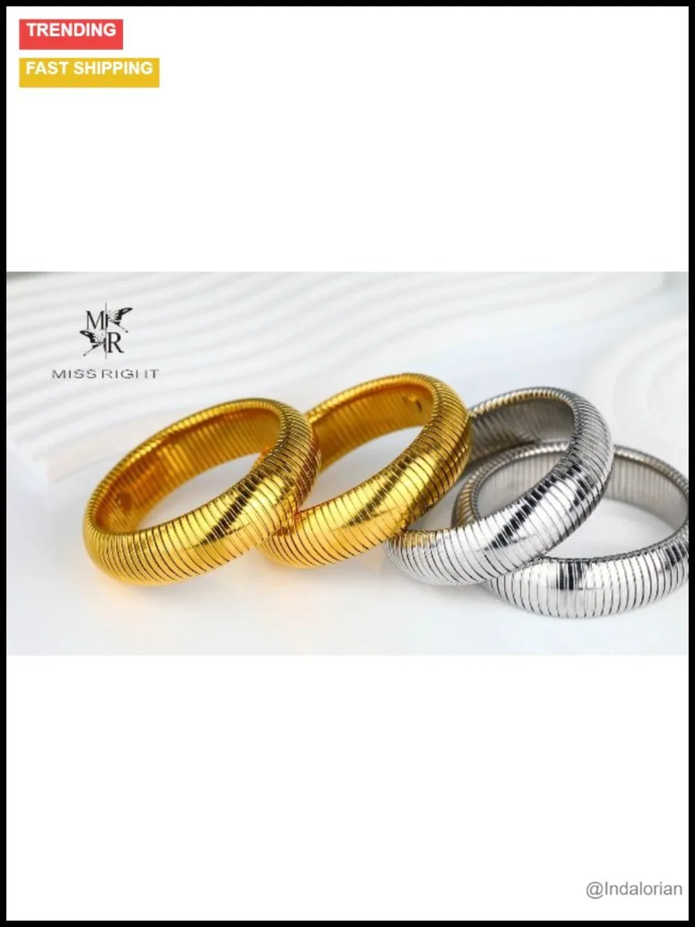 Chunky Stainless Steel Snake Chain Bangle Bracelets Stack Set